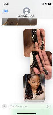 How BiBi braids put beads on. WRONG UNPROFESSIONAL beads on braids.