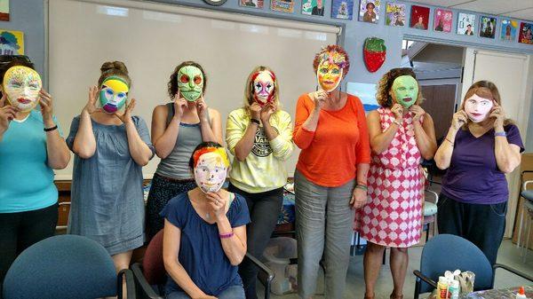 Mask making workshop...inner outer self.