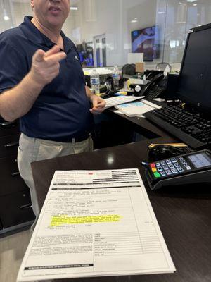 This is a person inside store who work at the moment I came inside with complains