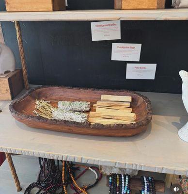 Sage braided sweet grass and palo I got the sweet grass