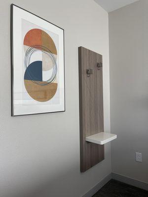 Why do more hotels not have a place like this to put your coat and keys and such?