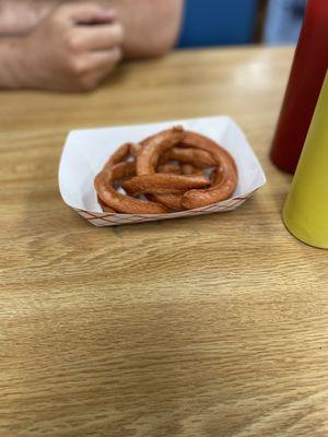 Hot dog rings aka "Ozarks calamari."
