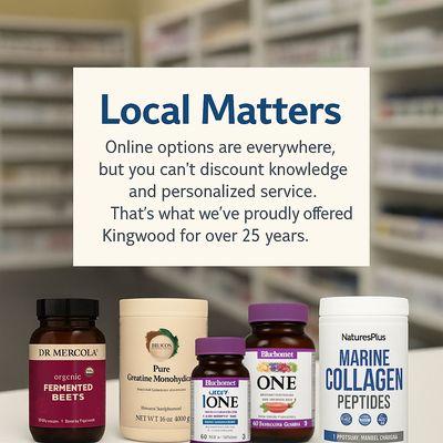 Local Matters" at TNC Nutrition in Kingwood. While online options are everywhere, we believe knowledge, experience, and personalized service