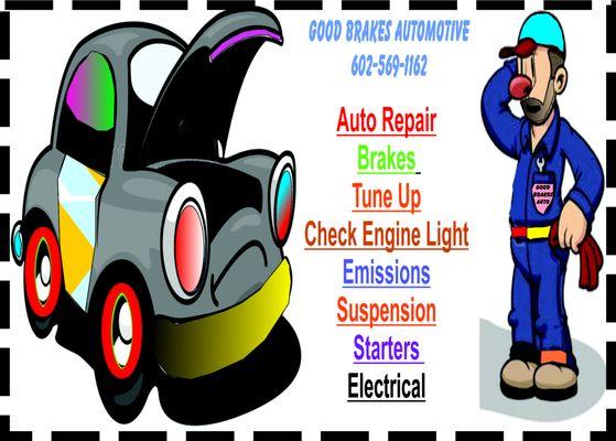 Car Repairs with 25 plus year in the business, so come to a shop you can trust mike at GOOD BRAKES AUTO