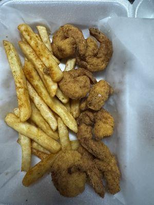 Lemon pepper fried Shrimp basket.