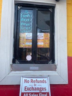 drive-through window