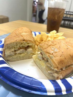 Chicken, bacon, ranch on jalapeño sub