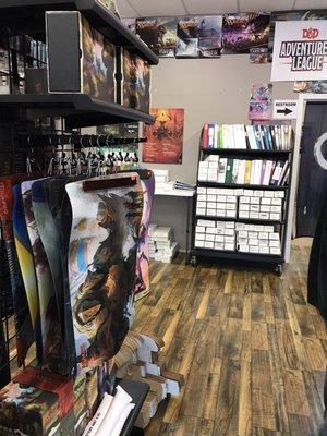 The back half of the store