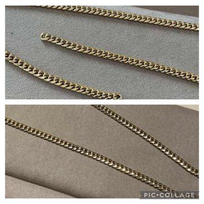 The top necklace is what I took in for the repair, the bottom is what they returned to me! These are their photos!