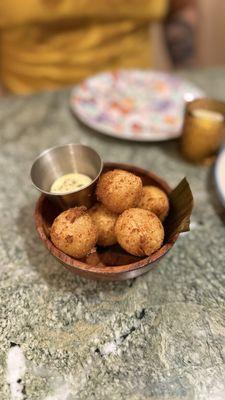 coxinha (chicken croquette).