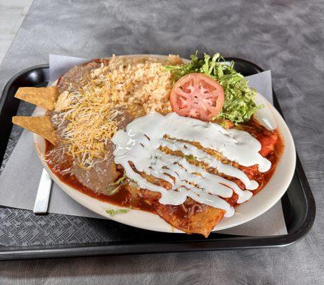 3 Cheese enchiladas very delicious.