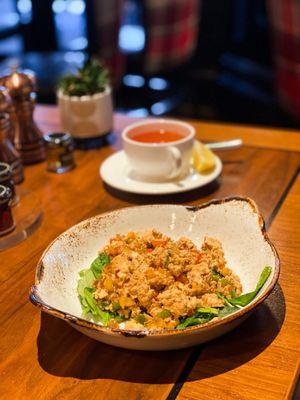 Tofu Scramble was good but too salty from soy sauce