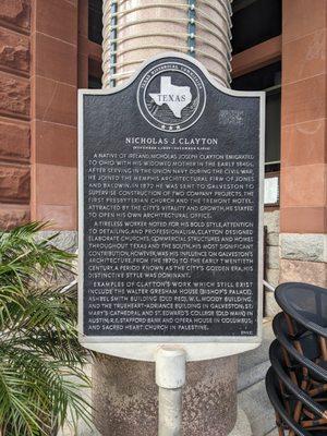 Nicholas J. Clayton Historical Marker