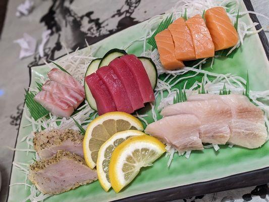 Sashimi platter, tasted better than it looks here!
