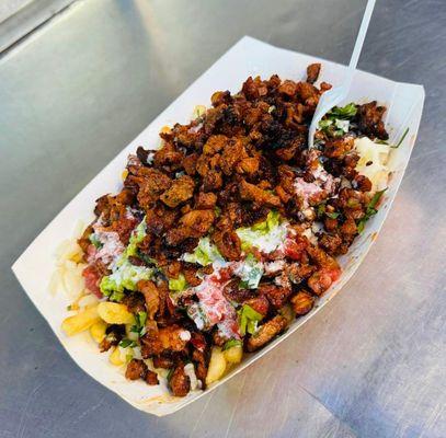 Featured item- Adobada Fries. Can be made with your choice of protein. A client favorite.