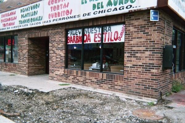 Streets and San workers are repaving the street outside their door, so don't be alarmed!