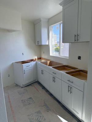 New Kitchen Cabinets Installed