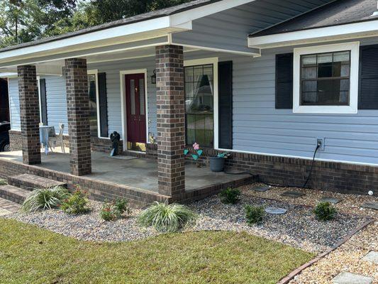 After: The house looks clean and well-maintained.