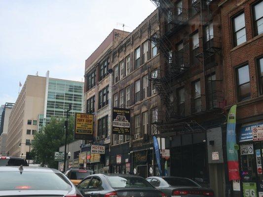 A fitting location on this grungy but historic strip of Chicago.