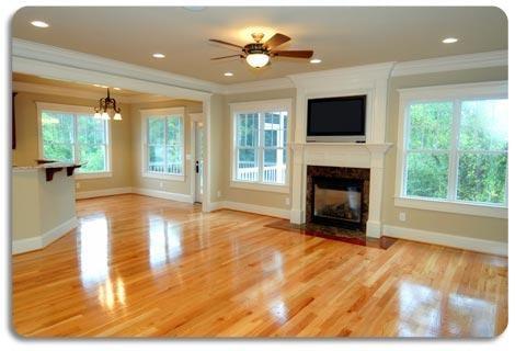 Cleaning clients hardwood floors using bona system