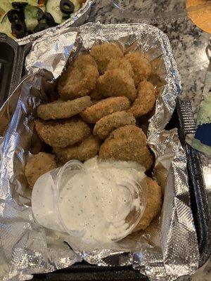 Dressing spilled over food