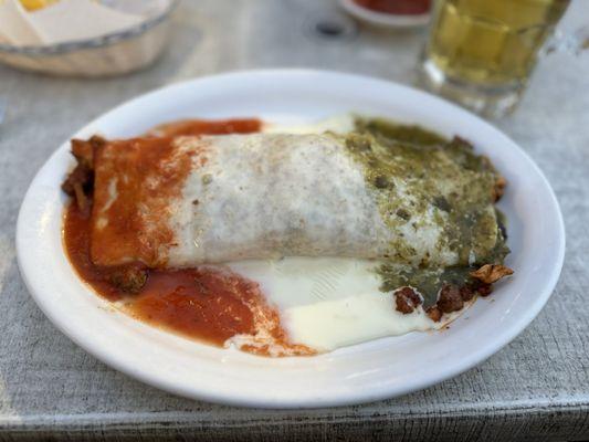 The Burrito Mexicano. This thing is huge and it's delicious!
