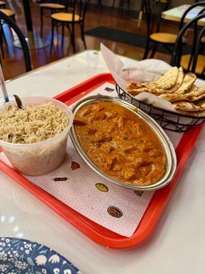 Butter Chicken w/Garlic Naan