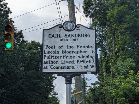 Carl Sandburg Historical Marker