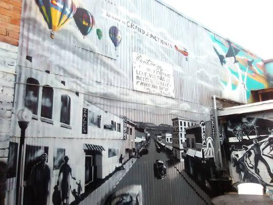 Historical mural at Quincy Bar, 609 Main St. Grand Jct., CO
