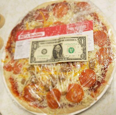 The medium fresh two topping for $6.99 is a great deal when frozen pizza are more expensive