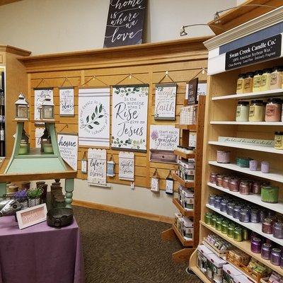 home decor and candles