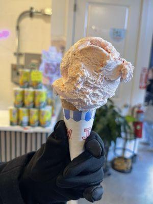 Rose ice cream cone
