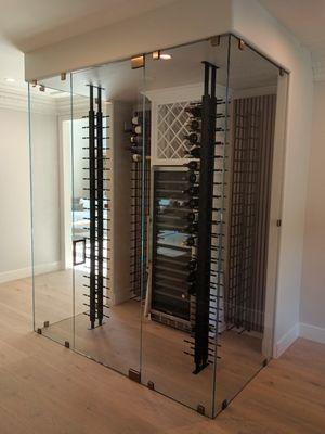 Custom glass wine enclosure
