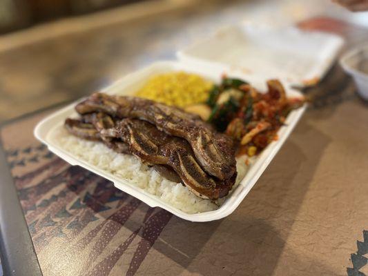 Kalbi! Awesome!!! Large, flavorful...