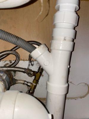 The drain hose for the washing machine. If something under your sink bumps it your apartment will flood like mine did.