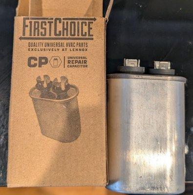 Capacitor that was replaced