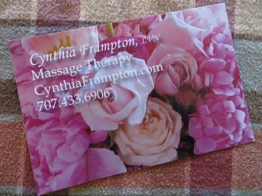 Cynthia Frampton massage therapy