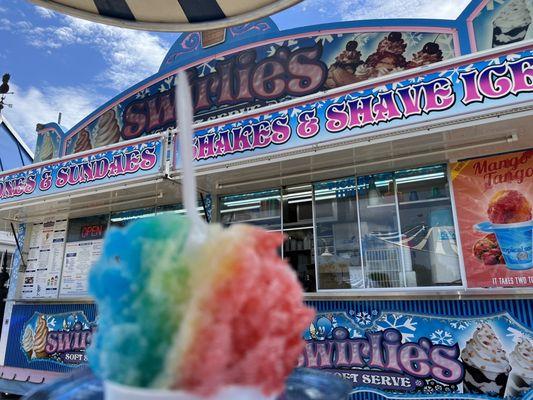 Medium rainbow sugar free shaved ice