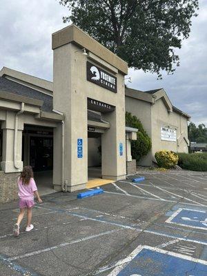 Our awesome theater in town, we were headed in you can see my daughter was excited to see IF!