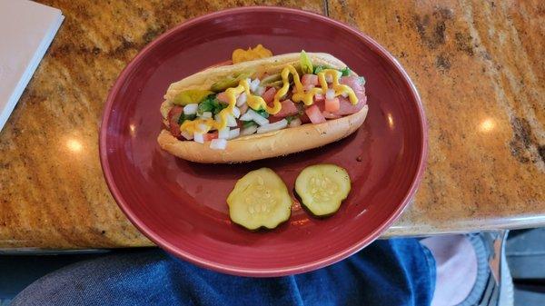 Classic Chicago Hot Dog on special Friday, June 3rd. Tried today; outstanding. See a receipe at https://tinyurl.com/msm2n39h.