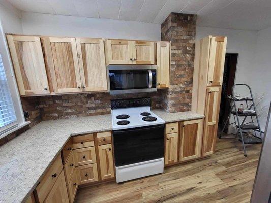 Showplace Natural Hickory cabinets