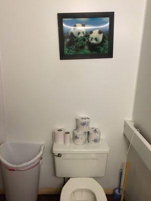 Excellent use of panda motif, really ties the room together.