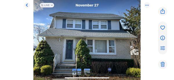 Front view-new GAF shingles 1st and 2nd floor