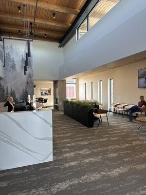Lobby with a wonderful Keurig coffee machine!