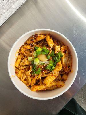 Spicy chili garlic with Wontons