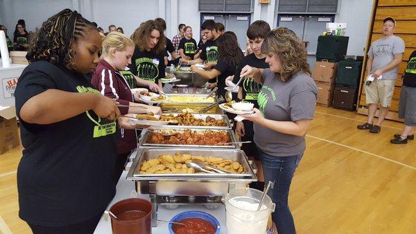 Catering for 300 people