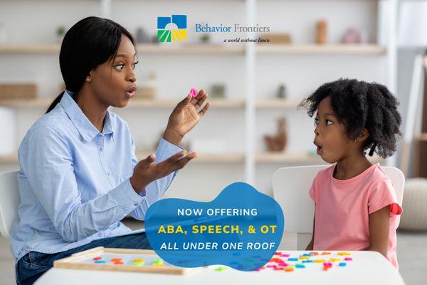 We offer ABA therapy as well as Speech & OT for toddlers and children.