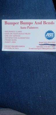 Bumper Bumps And Bends Auto Painters