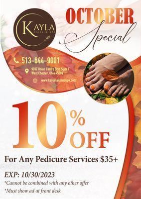 OCTOBER SPECIAL
Our address: 9037 UNION CENTRE BLVD SUITE F, WEST CHESTER, OH 45069
Our phone: 513-644-9001