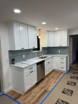 Tile cabinets and countertops